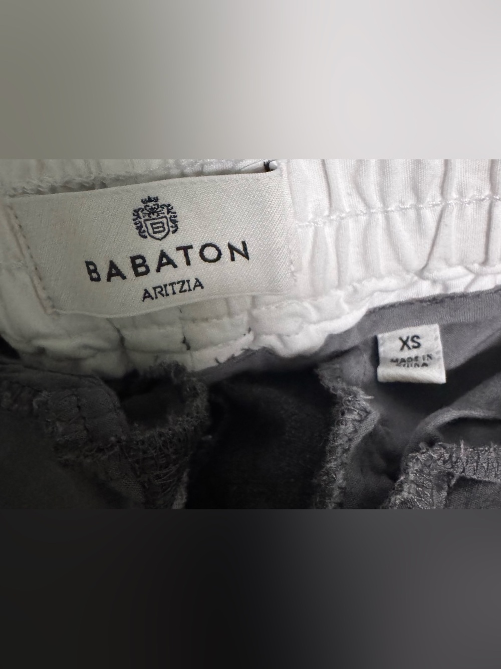 Babaton Charcoal Gray with White Elastic Waistband Wide-Leg Pants - Size XS - Picture 6 of 7